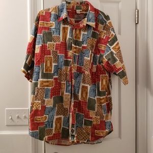 XXL Haiwaiian Button Down Shirt Mens